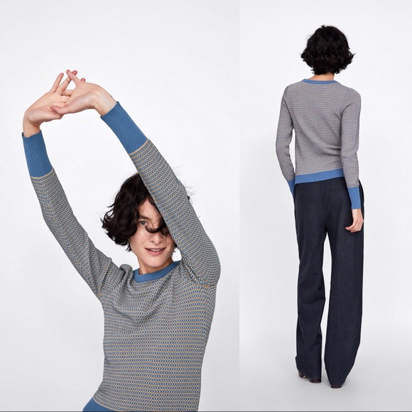 🔮 ZARA Textured Weave Sweater (S) - Picture 2 of 9